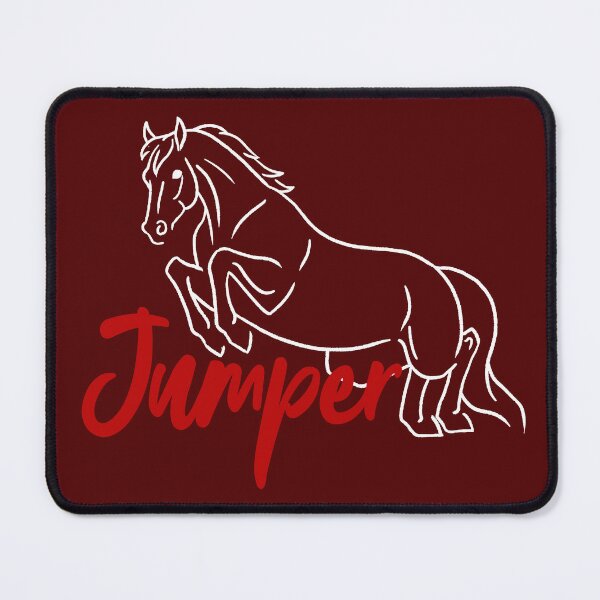 Item preview, White Jumping Horse Sketch with Red Text designed and sold by DappledMoon.
