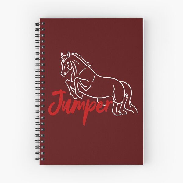 Item preview, White Jumping Horse Sketch with Red Text designed and sold by DappledMoon.