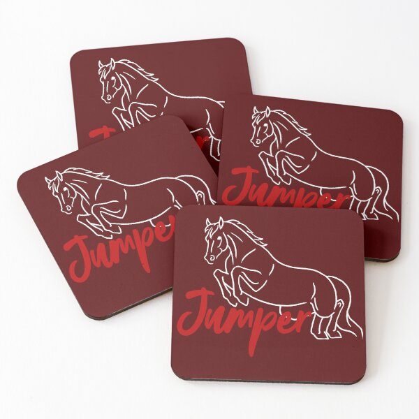 Item preview, White Jumping Horse Sketch with Red Text designed and sold by DappledMoon.