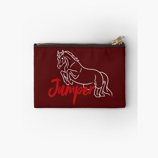 Item preview, White Jumping Horse Sketch with Red Text designed and sold by DappledMoon.