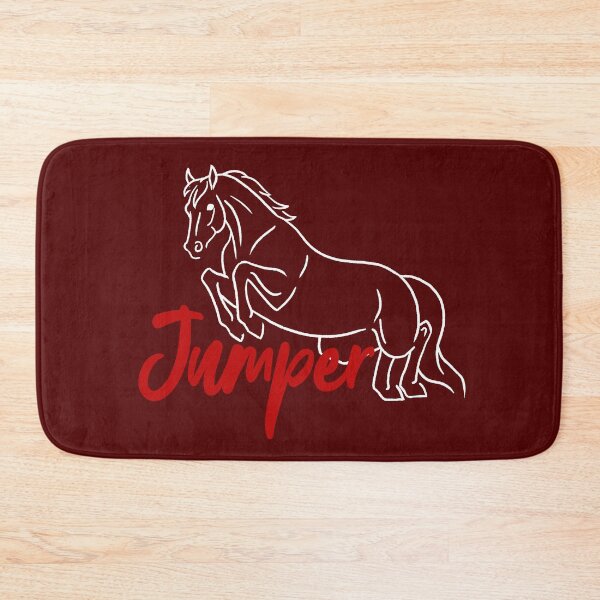 Item preview, White Jumping Horse Sketch with Red Text designed and sold by DappledMoon.