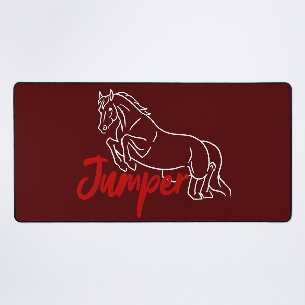 Item preview, White Jumping Horse Sketch with Red Text designed and sold by DappledMoon.