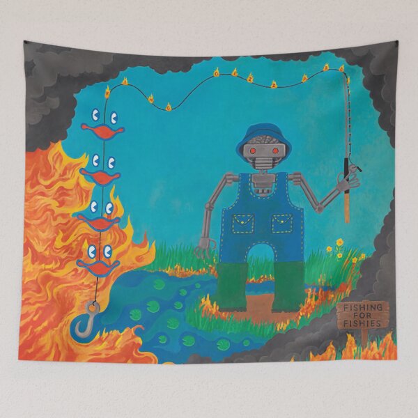 Item preview, Fishing For Fishies - King Gizzard and the Lizard Wizard designed and sold by ShibaInuHQ.