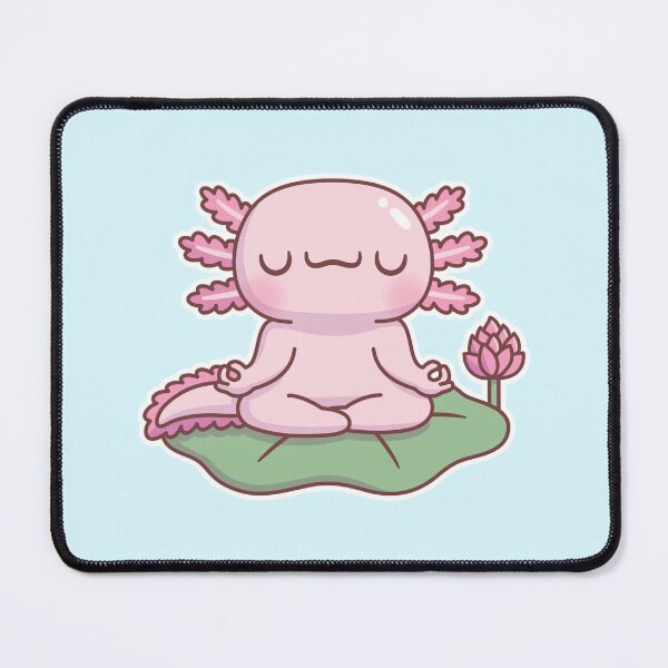 Artikelvorschau, Niedlicher Axolotl meditiert auf Lotusblatt entworfen und verkauft von rustydoodle.