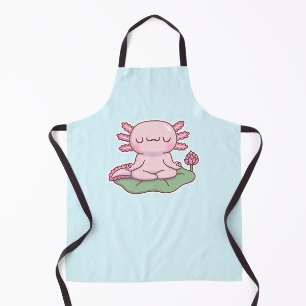 Item preview, Cute Axolotl Meditating On Lotus Leaf designed and sold by rustydoodle.
