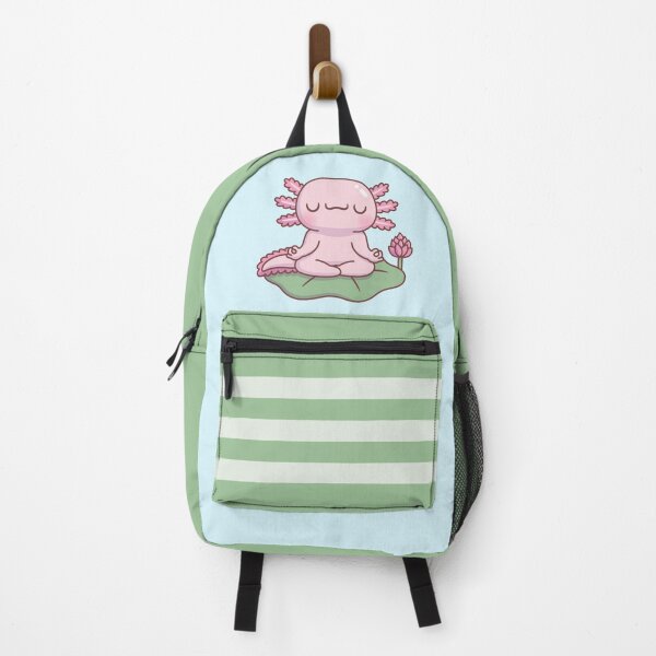 Item preview, Cute Axolotl Meditating On Lotus Leaf designed and sold by rustydoodle.