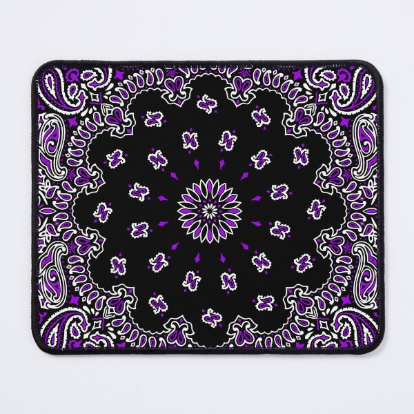 Item preview, Classic Paisley Bandana, Black and Purple designed and sold by ravenxous.