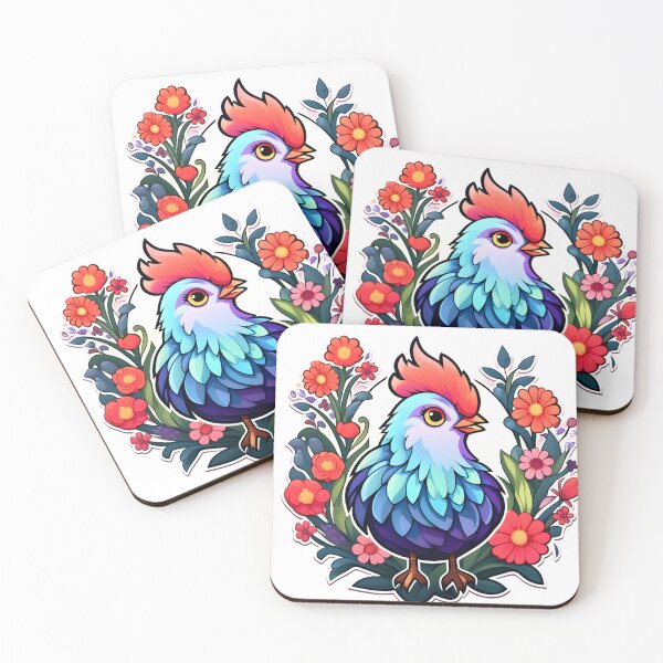 Item preview, Flower Farm Chickens designed and sold by Cardsurveyors.