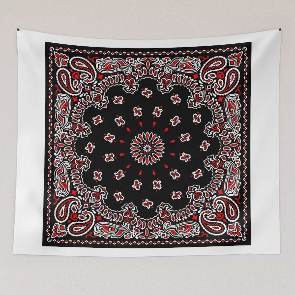 Item preview, Classic Paisley Bandana, Black and Red designed and sold by ravenxous.