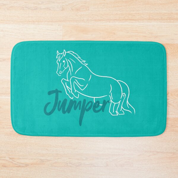Item preview, Jumping White Horse Sketch with Teal Text designed and sold by DappledMoon.