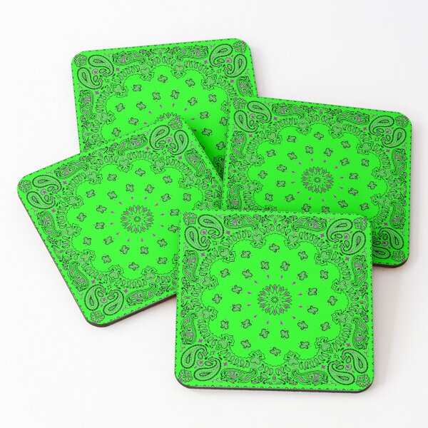 Item preview, Classic Paisley Bandana, Neon Green, Purple and Black designed and sold by ravenxous.