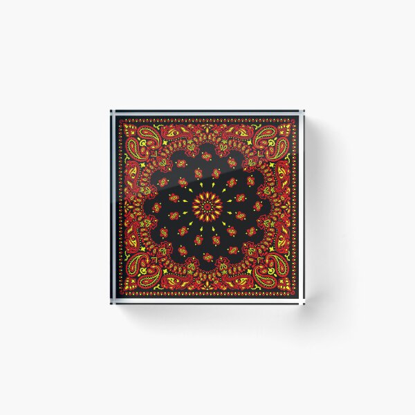 Item preview, Classic Paisley Bandana, Black, Yellow and Red designed and sold by ravenxous.