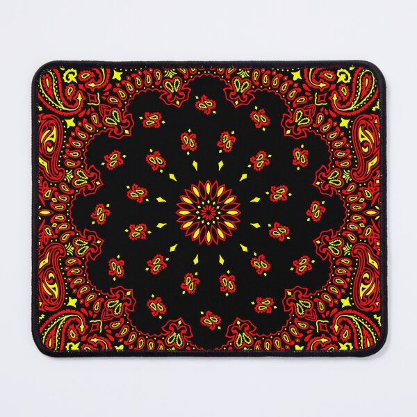 Item preview, Classic Paisley Bandana, Black, Yellow and Red designed and sold by ravenxous.