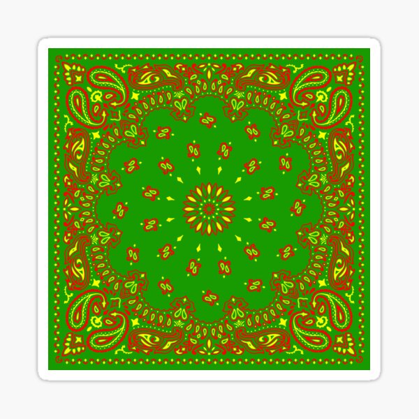 Item preview, Classic Paisley Bandana, Red, Yellow and Green designed and sold by ravenxous.
