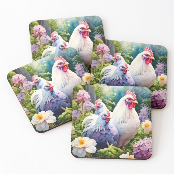 Item preview, Chickens in the garden designed and sold by Cardsurveyors.