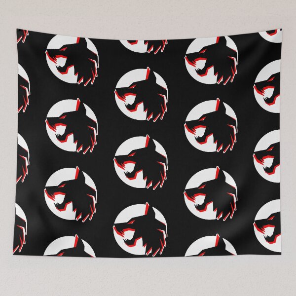 Item preview, Black Wolf Red Wolf in the Moon designed and sold by the Zarock Shop.
