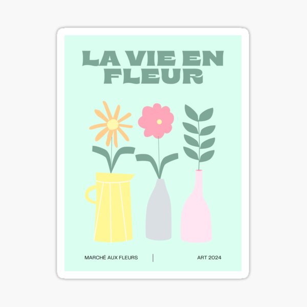 Print Artistique Floral Sticker