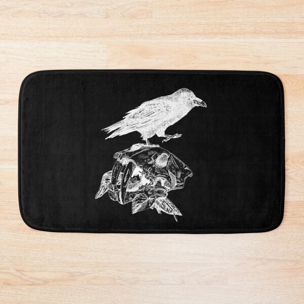 Item preview, Raven on top of Saber Toothed Cat Skull designed and sold by Moon Dog Art.