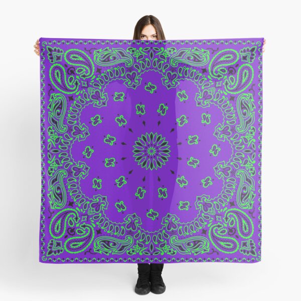 Item preview, Classic Paisley Bandana, Purple and Green designed and sold by ravenxous.