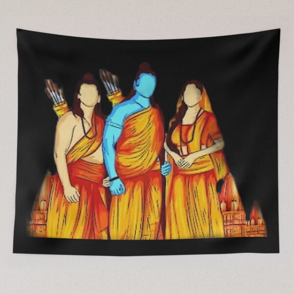 Item preview, Lord Rama with Sita ji and Lakshman ji designed and sold by HappyPrints ⭐⭐⭐⭐⭐.