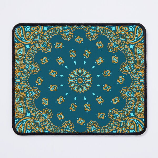 Item preview, Classic Paisley Bandana, Blue and Orange designed and sold by ravenxous.