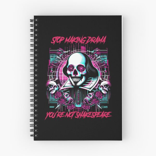 Item preview, Stop making drama you’re not Shakespeare - synthwave cyberpunk designed and sold by GlitchGrotesque.