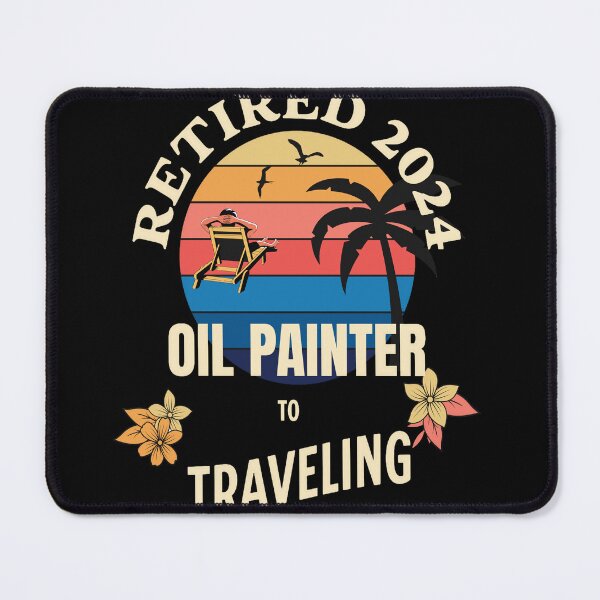 Item preview, Retired Oil Painter 2024. Tropical Sunset Retirement Vibes Design designed and sold by johnharry3.