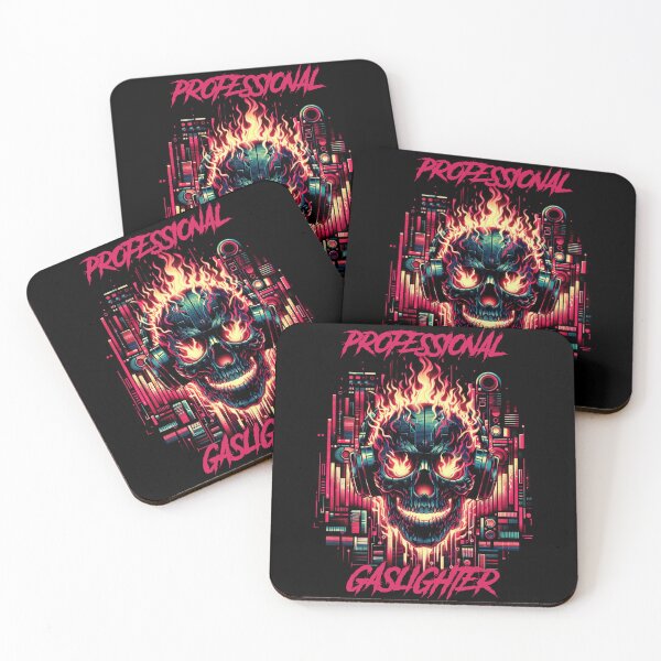 Item preview, Professional Gaslighter - synthwave cyberpunk designed and sold by GlitchGrotesque.