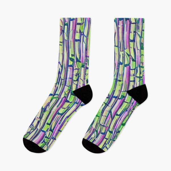 Item preview, Abstract Pink and Green Bamboo Pattern designed and sold by calibrit.