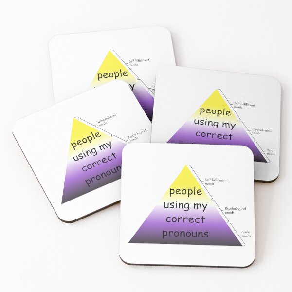 Item preview, Pronouns - Nonbinary Hierarchy of Needs designed and sold by awwwwww.