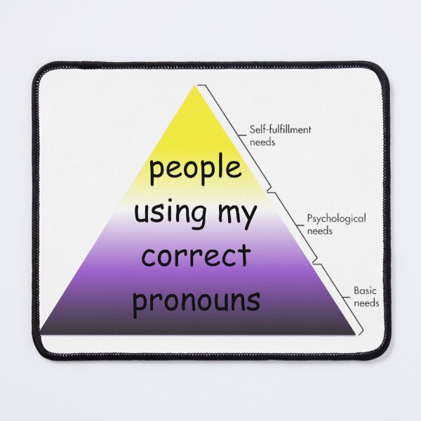 Item preview, Pronouns - Nonbinary Hierarchy of Needs designed and sold by awwwwww.