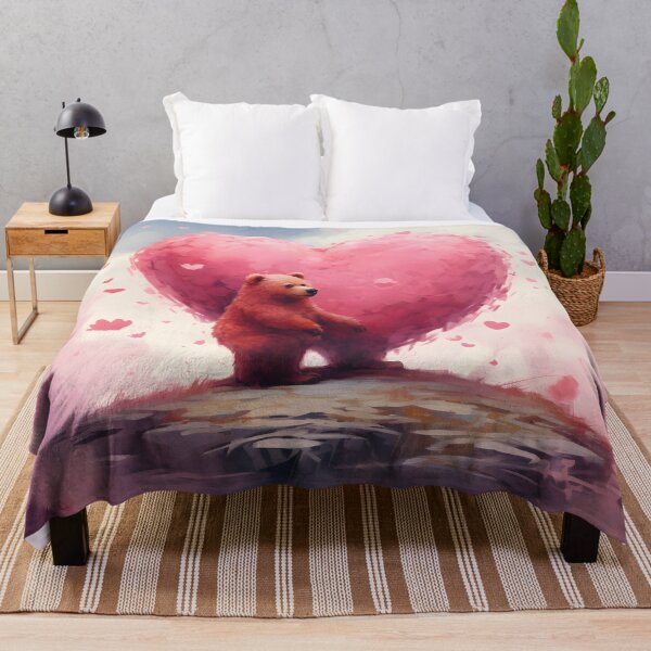 Item preview, A pink bear with a large heart-shaped symbol on its body designed and sold by Nickyayee.