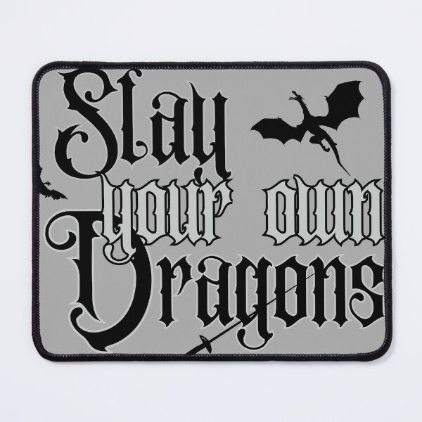 Item preview, Slay your own dragons - fantasy, inspirational quote, heroic designed and sold by abeautifulife.