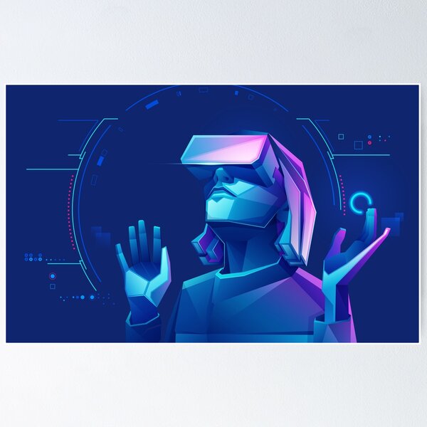 Gaming virtual reality poster - TenStickers