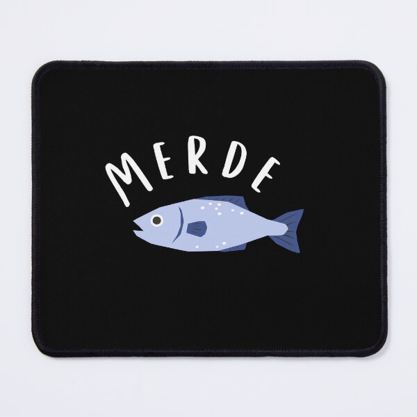 Item preview, Merde Fish French Funny Curse Jaded Fish Illustration designed and sold by franzandsabina.