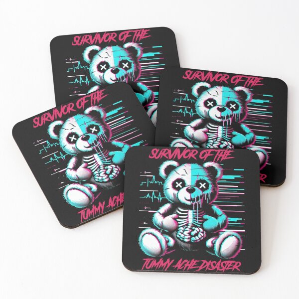 Item preview, Survivor of the tummy ache disaster - synthwave cyberpunk designed and sold by GlitchGrotesque.