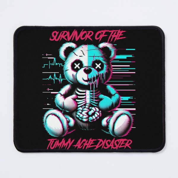 Item preview, Survivor of the tummy ache disaster - synthwave cyberpunk designed and sold by GlitchGrotesque.