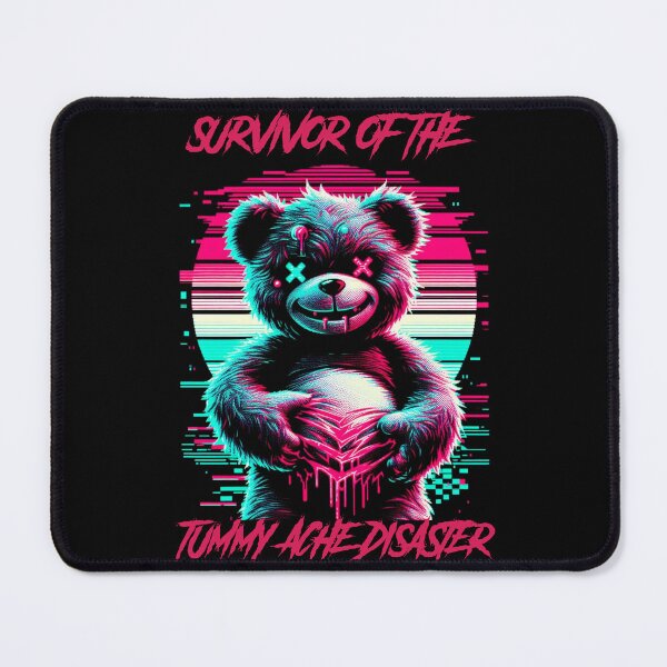 Item preview, Survivor of the tummy ache disaster - synthwave cyberpunk designed and sold by GlitchGrotesque.