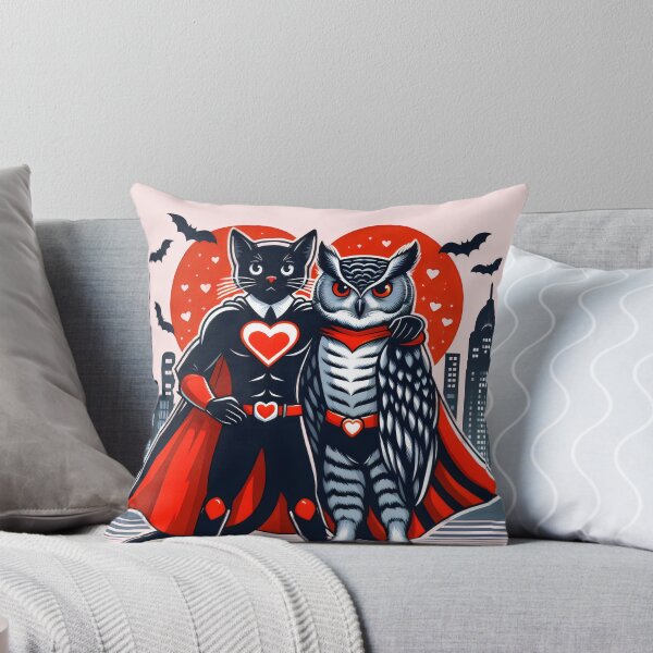Item preview, Adorable cat owl couple love each other valentine day  designed and sold by Animalpetslover.