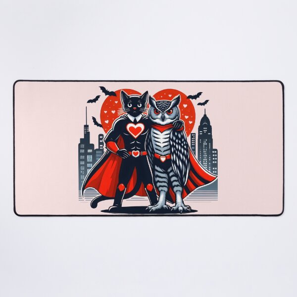 Item preview, Adorable cat owl couple love each other valentine day designed and sold by Animalpetslover.
