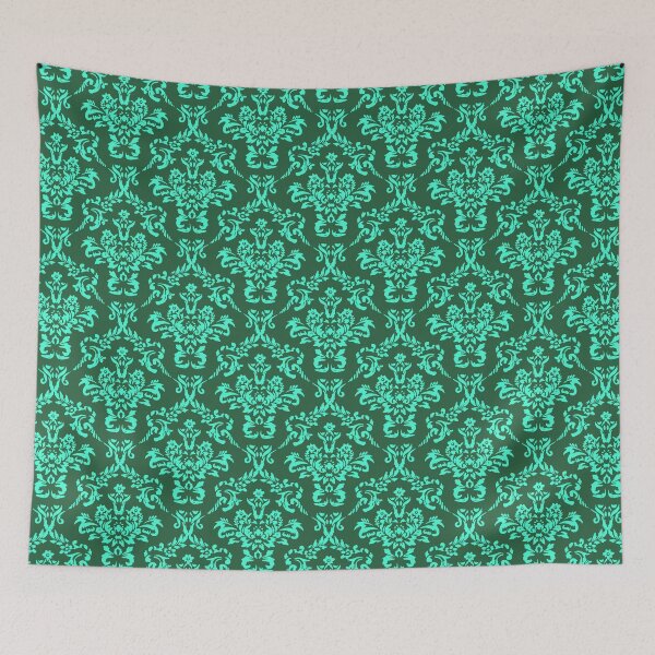 Item preview, Teal Ornamental Flower & Vines designed and sold by Jared Davies.