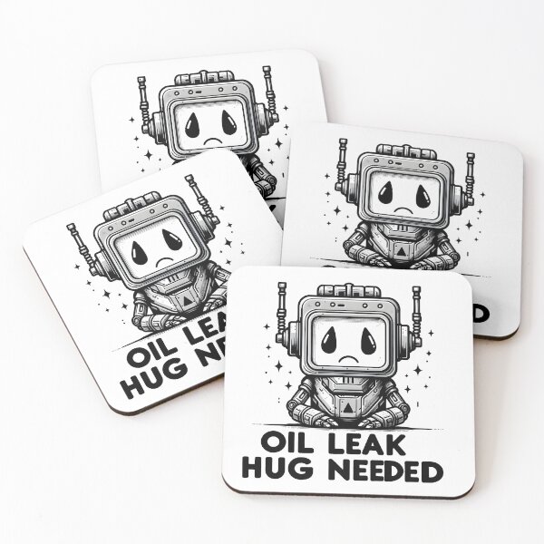 Item preview, Sad Robot: Oil Leak Hug Needed designed and sold by Dungeon-Depot.