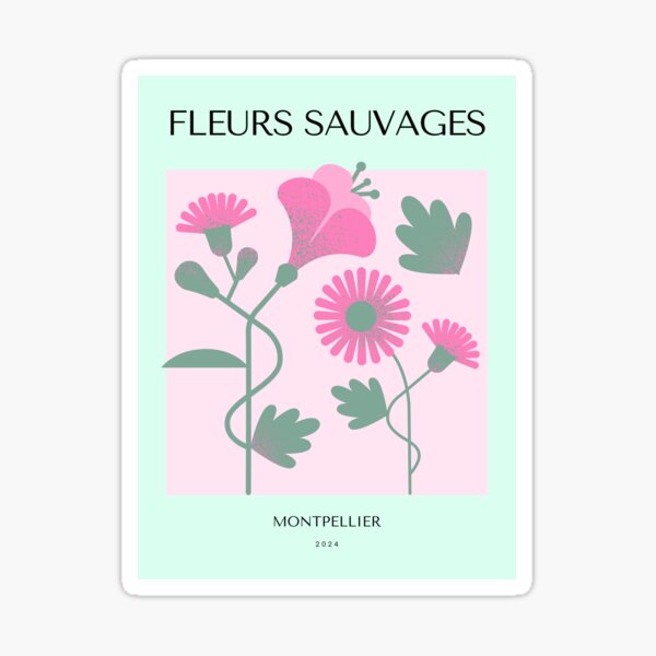 Print Artistique Floral Sticker