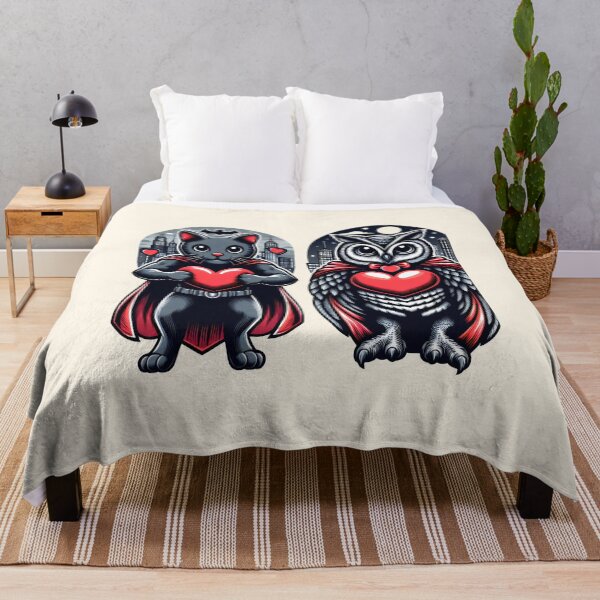 Item preview, Adorable cat owl couple heart love each other valentine day designed and sold by Animalpetslover.
