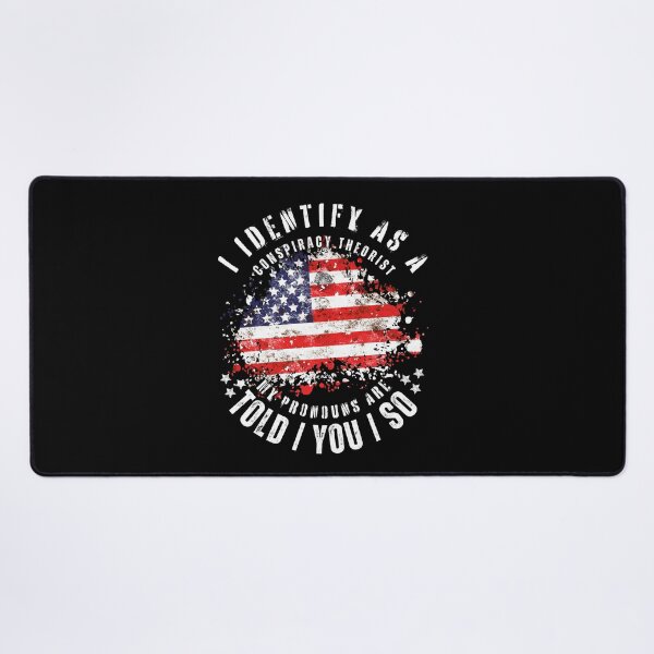 Item preview, I Identify Conspiracy Theorist Funny Gift US Flag designed and sold by Jungle Hub.