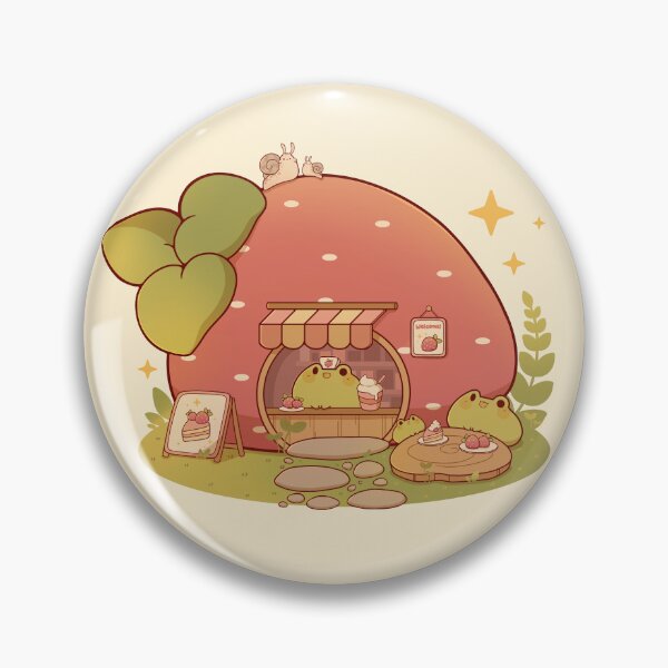 Item preview, Strawberry bakery shop with frogs designed and sold by Rihnlin.
