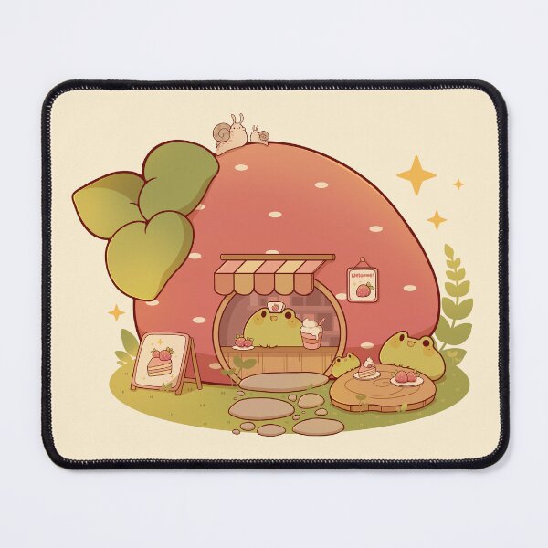Item preview, Strawberry bakery shop with frogs designed and sold by Rihnlin.
