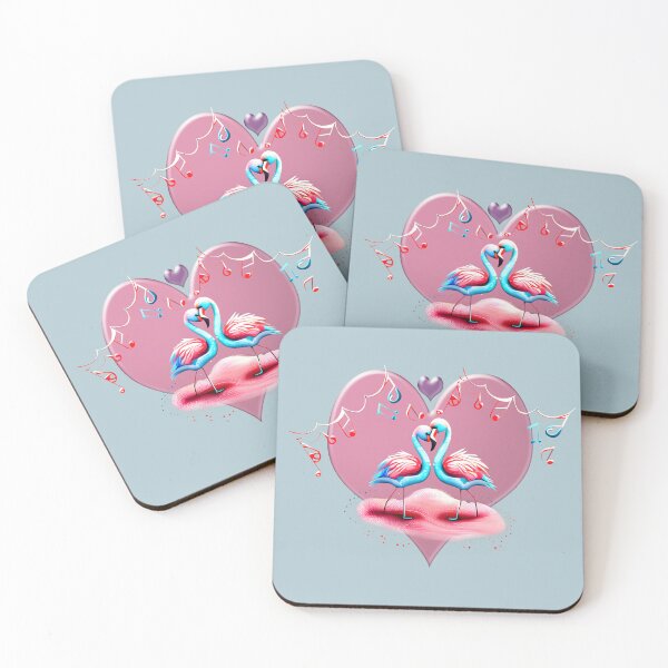 Item preview, Pink flamingos heart Camargue designed and sold by Artbellachi.