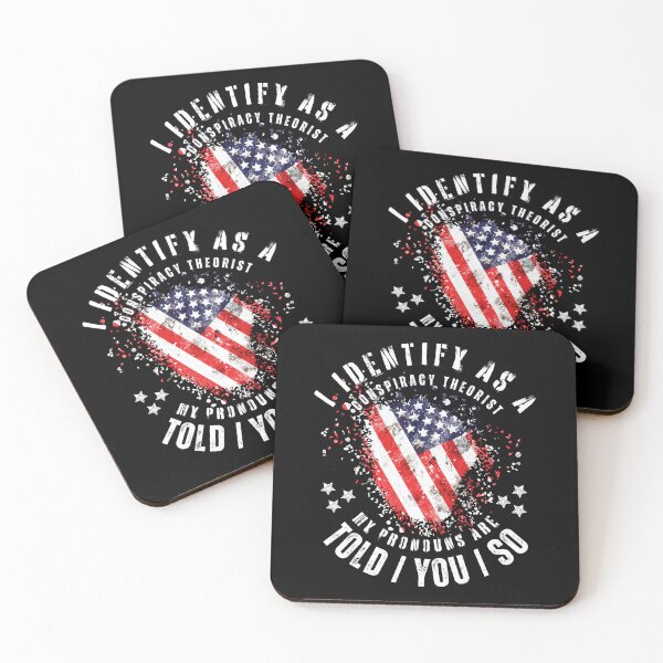 Item preview, I Identify Conspiracy Theorist Funny Patriot Gift designed and sold by Jungle Hub.