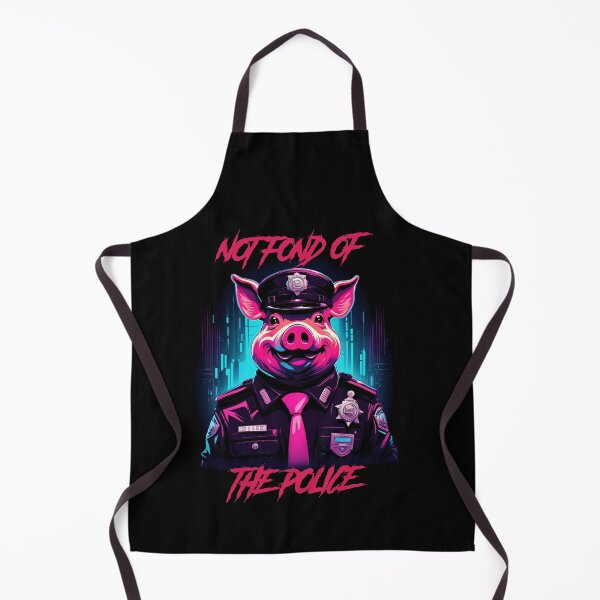Item preview, Not fond of the police - synthwave cyberpunk designed and sold by GlitchGrotesque.